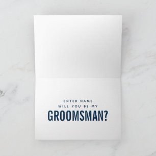 Tarjeta Personalizado Serás Mi Groomsman / Mejor Hombre