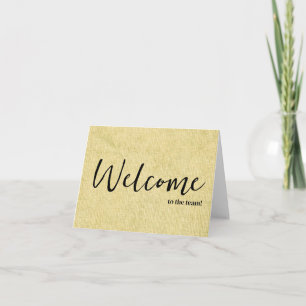 Tarjeta Personalizado simple Elegante Bienvenido al equipo