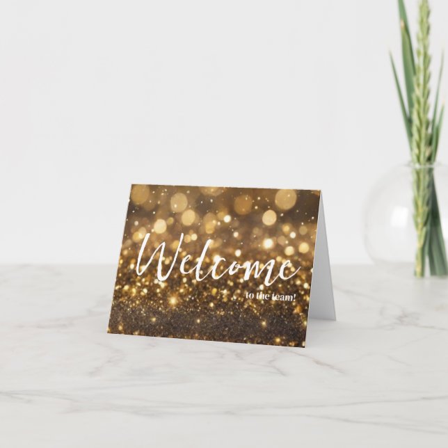 Tarjeta Personalizado simple Elegante Bienvenido al equipo (Anverso)