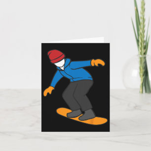 Tarjeta Personalizado Snowboarder Ilustracion diversión in