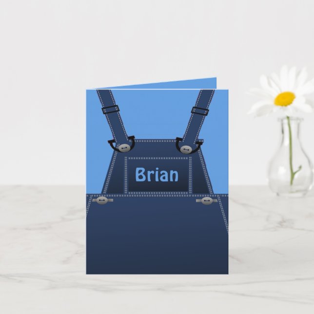 Tarjeta Personalizado sobre el azul folclórico del país (Planta pequeña)