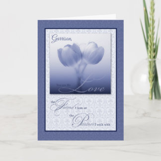 Tarjeta Personalizado Socio de Vida Cumpleaños Tulipanes A