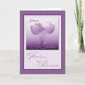 Tarjeta Personalizado Socio de Vida Cumpleaños Tulipanes M