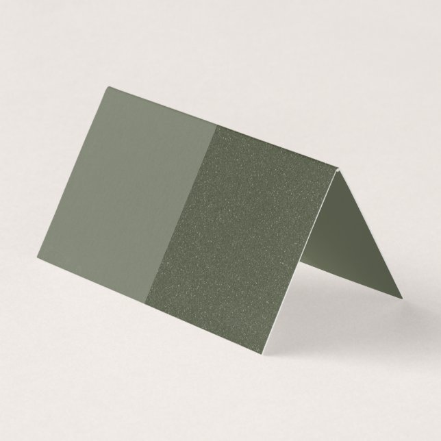 Tarjeta Personalizado Split Moss Green Tent Folding Card (Anverso)