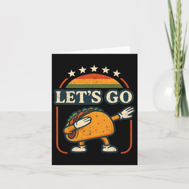 Tarjeta Personalizado Tariff Taco Dab Artwork Retro Sunset (Anverso)