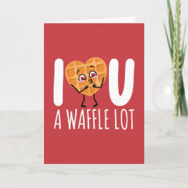 Tarjeta PERSONALIZADO Te Amo Muchísimo Waffle Kawaii Diver