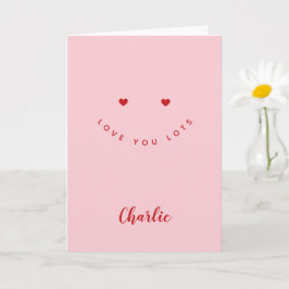 Tarjeta Personalizado Te Quiero Mucho, Corazón Minimalista