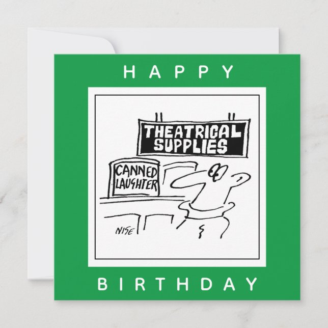 Tarjeta Personalizado teatral de Canned Laughter (Anverso)