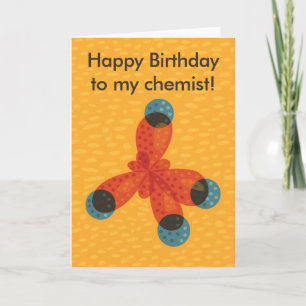 Tarjeta Personalizado Texto Metano Molécula Química Cumple