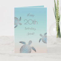 Personalizado Turquesa de las tortugas de mar plat