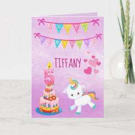Tarjeta Personalizado Unicornio