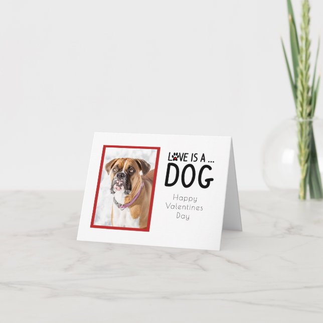 Tarjeta Personalizado Valentines - saludo de perro (Anverso)