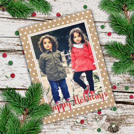 Tarjeta Personalizado Vieron Polkadots Blancos En Faux Kra