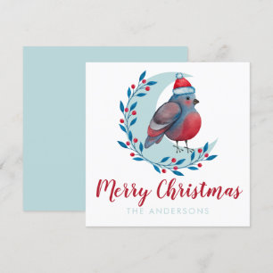 Tarjeta personalizado Watercolor Bird on Moon Navi