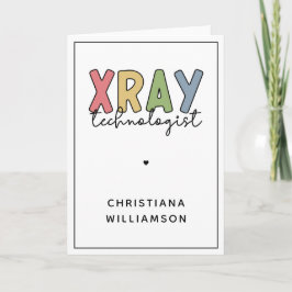 Tarjeta Personalizado Xray Technologist X-ray Tech Gifts