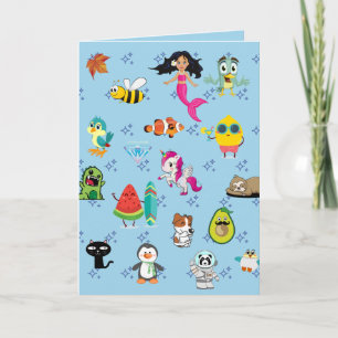 Tarjeta Personalizados brillan lindos personalizados azule