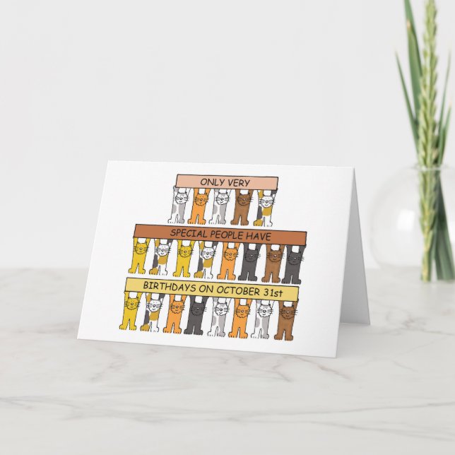 Tarjeta Personalizados de cumpleaños de Halloween (Anverso)