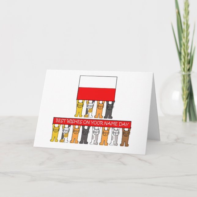 Tarjeta Personalizados del día del nombre polaco (Anverso)