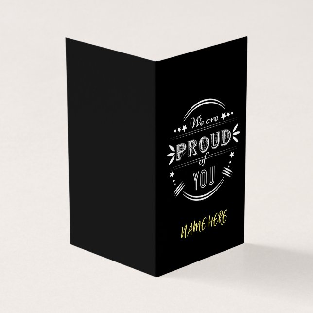 Tarjeta Personalizados Estamos orgullosos de ti (Exterior)
