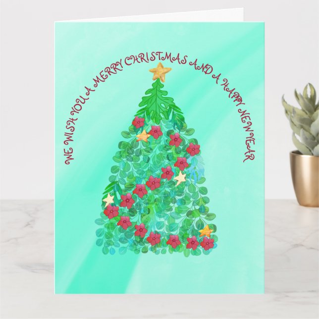 TARJETA PERSONALIZADOS LE QUEREMOS UNA NAVIDAD FEROZ (Planta pequeña)