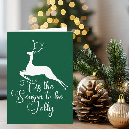 Tarjeta Personalizados verdes Navidades de temporada