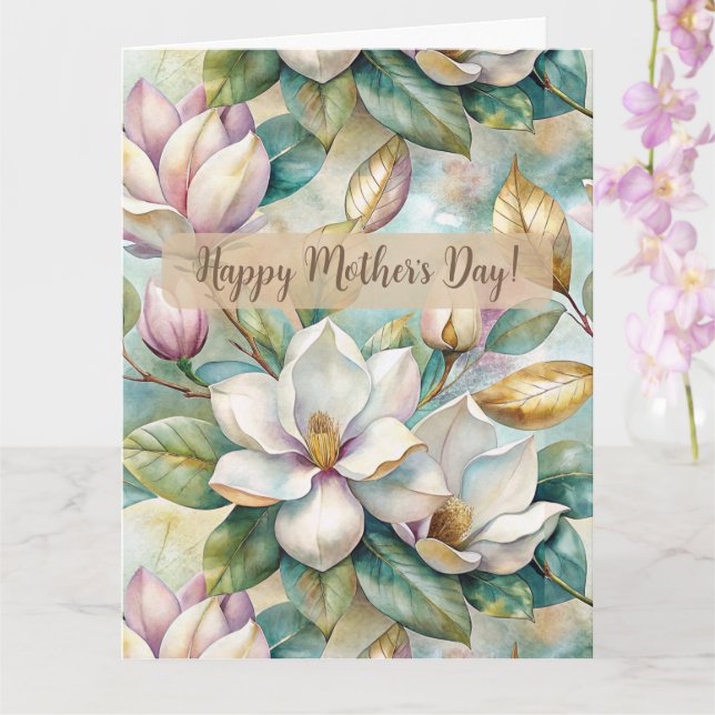 Tarjeta Personalizaed Elegant Magnolia Flowers (Orquídea)