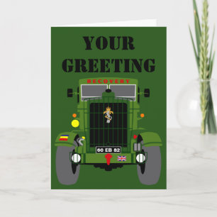 TARJETA PERSONALIZAR AL EJÉRCITO VETRANO BRITÁNICO REMEDIO
