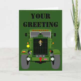 TARJETA PERSONALIZAR AL EJÉRCITO VETRANO BRITÁNICO REMEDIO