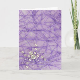 Tarjeta Personalizar araña con perlas púrpura abstracto