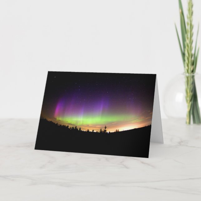 Tarjeta Personalizar cielo de aurora boreal Northern-Light (Anverso)