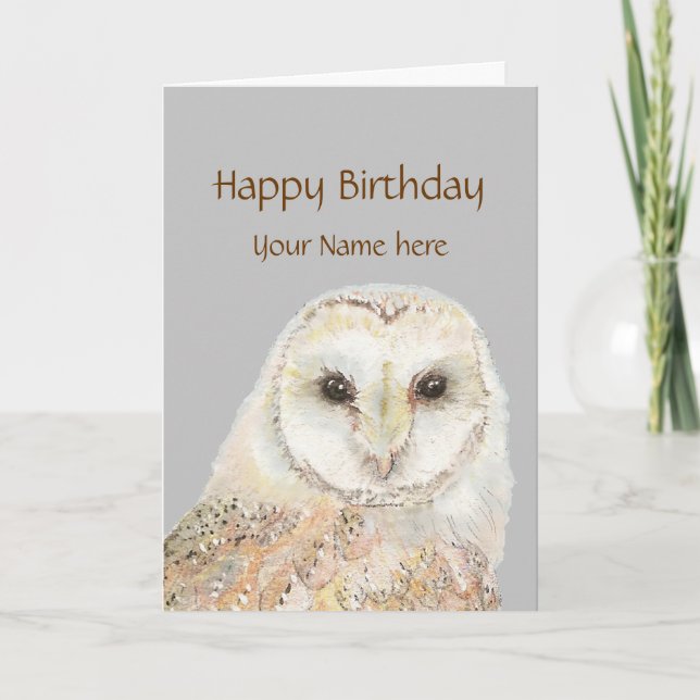 Tarjeta Personalizar Cumpleaños Barn Owl Por qué celebramo (Anverso)