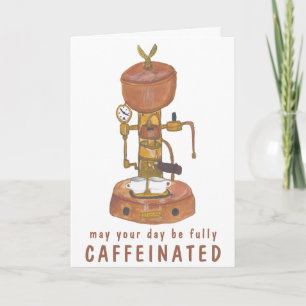Tarjeta Personalizar de café de la máquina de espresso de 