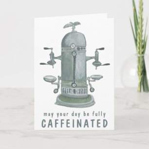 Tarjeta Personalizar de café de la máquina de espresso de