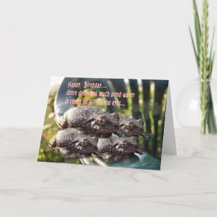 Tarjeta Personalizar de cumpleaños de toads