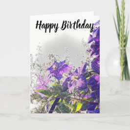 Tarjeta Personalizar de la flor del Clematis del feliz