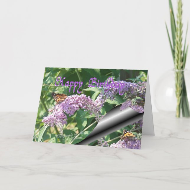 Tarjeta Personalizar de mariposas (Anverso)