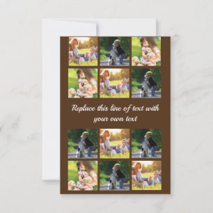 Tarjeta Personalizar el collage de fotos y el Funda de tex