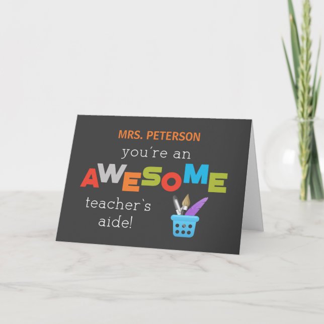 Tarjeta Personalizar el Día de Apreciación de los Maestros (Anverso)