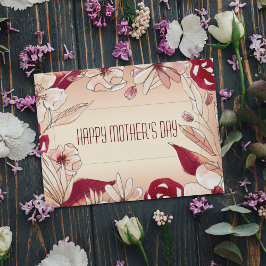 Tarjeta Personalizar el Día de la Madre temático de las fl