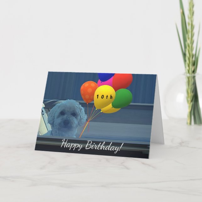 Tarjeta Personalizar el estándar Doggie Feliz Cumpleaños (Anverso)