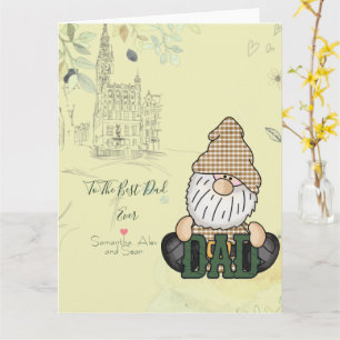 Tarjeta Personalizar el genoma de papá Regalo Green Vint