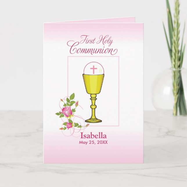 Tarjeta Personalizar el nombre del Chica Pink First Holy C (Anverso)