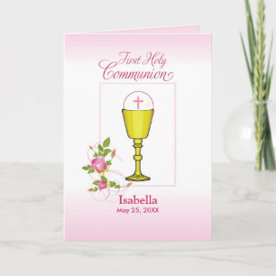 Tarjeta Personalizar el nombre del Chica Pink First Holy C
