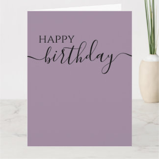 Tarjeta Personalizar: Feliz Cumpleaños Caligrafía Minimali