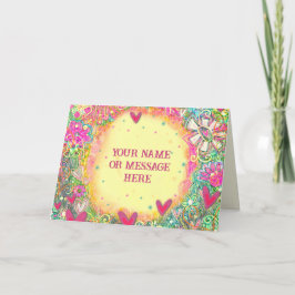 Tarjeta Personalizar floral amarillo Nombre Inespirivilida