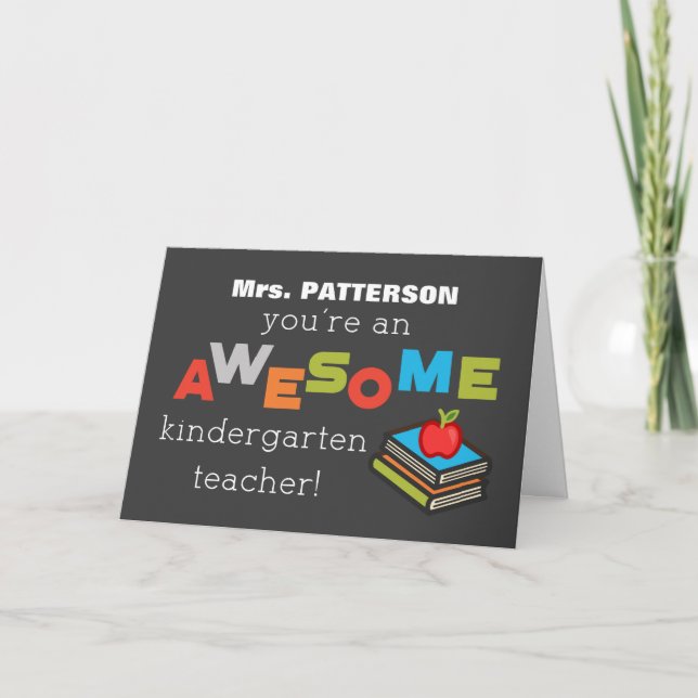 Tarjeta Personalizar la apreciación del profesor de guarde (Anverso)