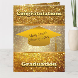 Tarjeta Personalizar moderno de lujo Purpurina Gold