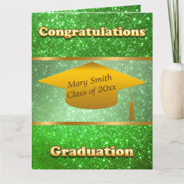 Tarjeta Personalizar moderno de lujo Purpurina Verde