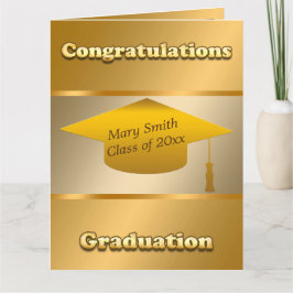 Tarjeta Personalizar moderno simple oro