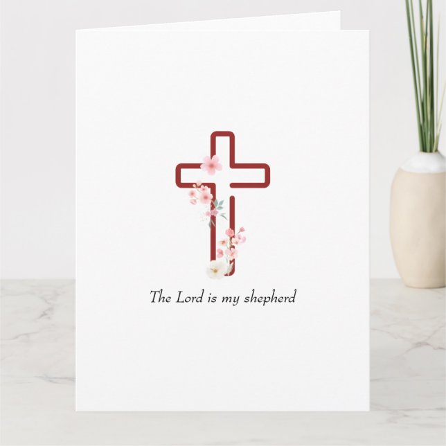 Tarjeta Personalizar Navidades Holly Cross (Anverso)